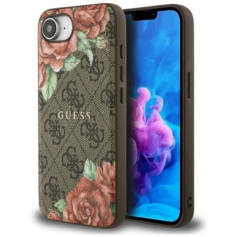 Custodia Per Iphone 16e, Marrone, Con Motivo Floreale, Magsafe - Foto 2