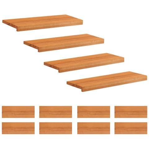 Tappeti per scale 12 pz 70 x 30 x 2 cm Marrone Chiaro - Foto 1