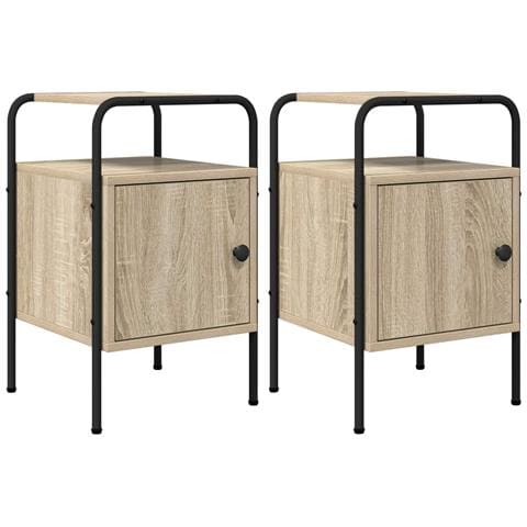 Armadio da Notte 2 pz Rovere Sonoma Legno ingegnerizzato - Foto 1