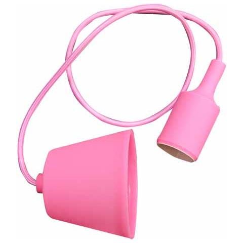 Lampadario Portalampada E27 Colore Rosa Vt-7228 3479 - Foto 1