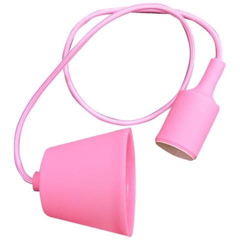 Lampadario Portalampada E27 Colore Rosa Vt-7228 3479 - Foto 4
