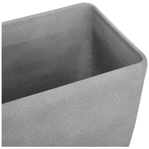 Vaso Da Fiori Moderno Rettangolare Grigio 74x32x45cm Baris - Foto 34
