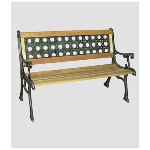 Panchina Da Giardino 2 Posti In Ghisa E Legno Parco - Foto 2