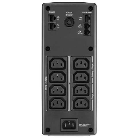 Gruppo di Continuità UPS BR1600MI 1600 VA / 960 W 8 Prese IEC 1 Porte USB 2.0 2 Porte LAN Colore Nero - Foto 4