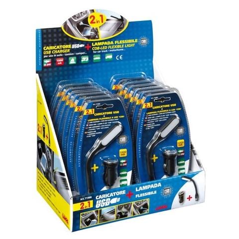 Da Flessibile A Led Cob + Caricatore Usb 12/24v - Display 12 Pz - Foto 1