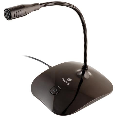 Microfono Da Tavolo In Metallo Flessibile, Tasto Di Muto, Jack 3,5mm, Regolabile In Laltezza - Foto 1