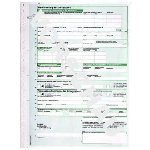 Zweckform Vordruck ""antrag Auf Mahnbescheid"", A4 - Fr Den Markt: D - L - A - 25 Stck (2887)  - Foto 3