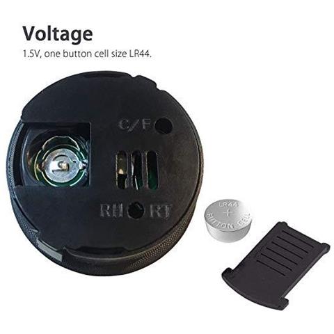 2-pack Digitale A Cristalli Liquidi Termometro Interni Esterni Tester Di Umidit Del Calibro Di Temperatura Per Umidificatori Deumidificatori Serra Basement Babyroom Rotonda Nera - Foto 2