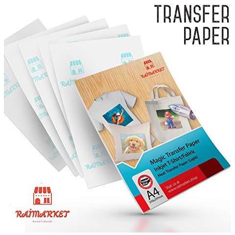 Ferro Sul Trasferimento Carta Per Light Fabric (magic Paper) Da 10 Fogli A4 A Getto Dinchiostro Di Ferro Su Carta T Shirt Trasferimenti Fai Da Te Del Tessuto Di Stampa Liberare La Vostra Creativit (10) - Foto 4