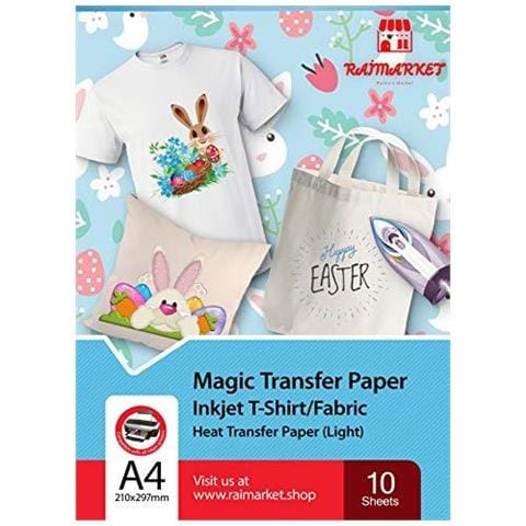 Ferro Sul Trasferimento Carta Per Light Fabric (magic Paper) Da 10 Fogli A4 A Getto Dinchiostro Di Ferro Su Carta T Shirt Trasferimenti Fai Da Te Del Tessuto Di Stampa Liberare La Vostra Creativit (10) - Foto 1