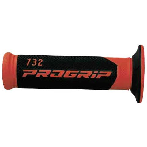 Manopole Strada Forate Progrip 732 Dual Density (colore: rosso)  - Foto 1