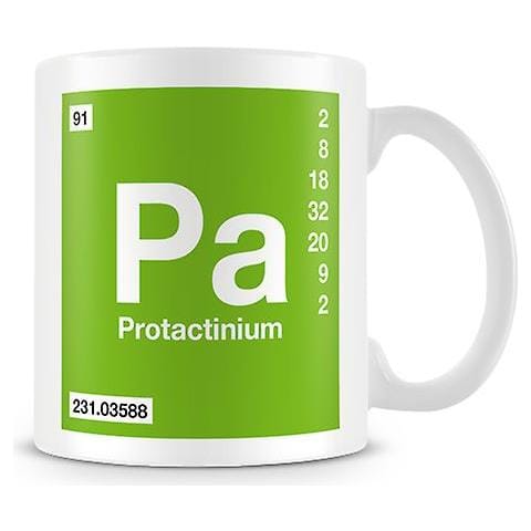 HTN Tazza Stampata Scientifica Con Elemento Simbolo 091 Pa - Protattinium