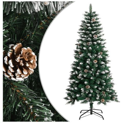 Albero Di Natale Artificiale Con Base Verde 120 Cm Pvc - Foto 1