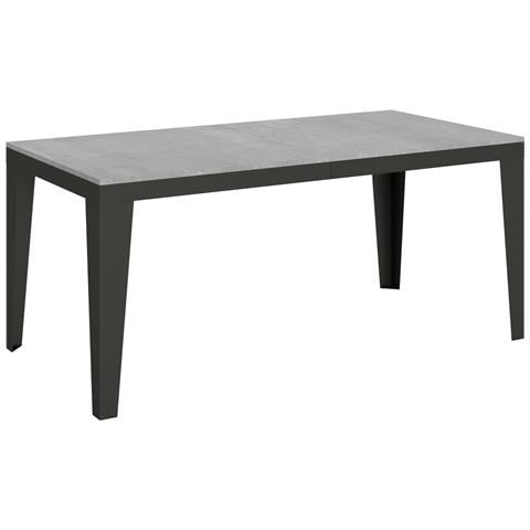 Tavolo Allungabile 90x180/440 Cm Flame Evolution Telaio Antracite - Cemento - Foto 6