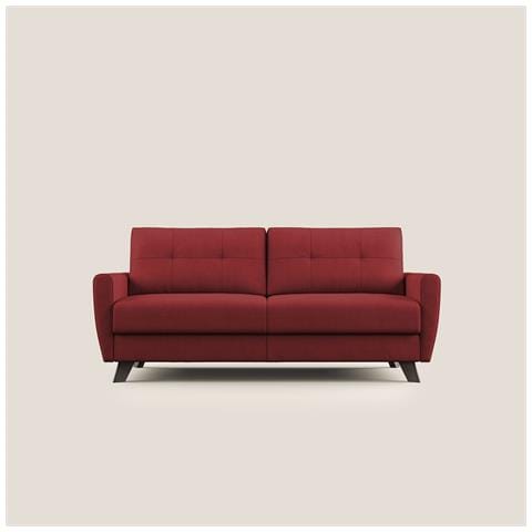Callisto Divano letto matrimoniale in tessuto morbido impermeabile T02 208 cm (mat. 160x197) rosso - Foto 3