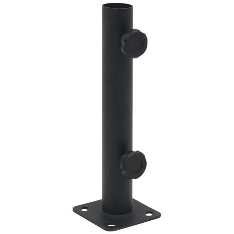 Base Per Ombrellone Per Palo Da 32/34/38 Mm Nero Opaco Acciaio - Foto 1