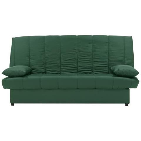 Divano Letto 3 Posti - Tessuto 100% Cotone Verde - 190 X 92 Cm - Mila - Foto 1