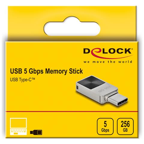 DeLOCK Mini Chiavetta USB 5 Gbps USB-C da 256 GB - Alloggiamento in metallo - Foto 2