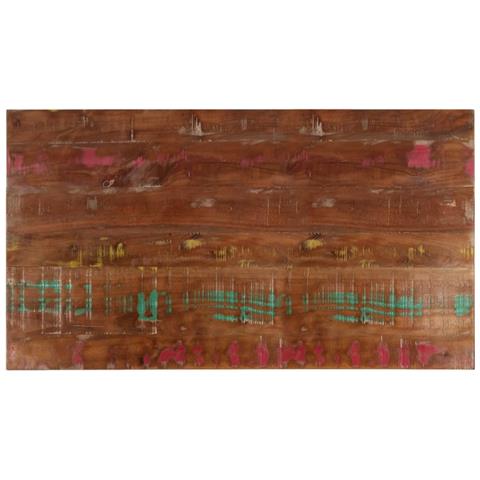 Piano Tavolo 120x70x2,5 Cm Rettangolare In Massello Di Recupero - Foto 1