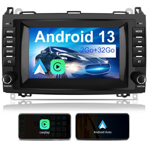 Autoradio Per Mercedes Benz Vito Viano /sprinter W639 W245/classe B /classe A W169, 7 Pollici Android 13 Car Radio Con Carplay Android Auto Bt Gps Fm Comandi Al Volante (2+32gb) - Foto 1
