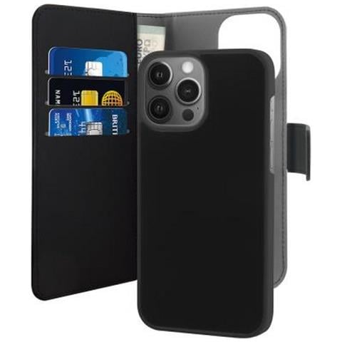 Custodia Per Iphone 13 Pro Folio 2 In 1 Cover Magnetica E Portacarte, Nero - Foto 1