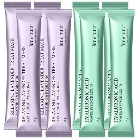 Maschera In Gel Glow Rubber Lavanda 4 Pz | Maschere Per Il Viso Con Acido Ialuronico - Foto 1