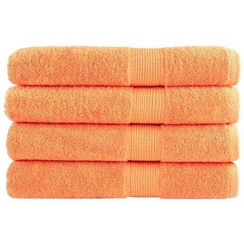 Asciugamani SOLUND 4 pz Arancione 100x200 cm 600 g /m² - Foto 1