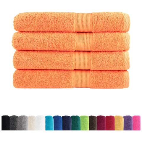 Asciugamani SOLUND 4 pz Arancione 100x200 cm 600 g /m² - Foto 2