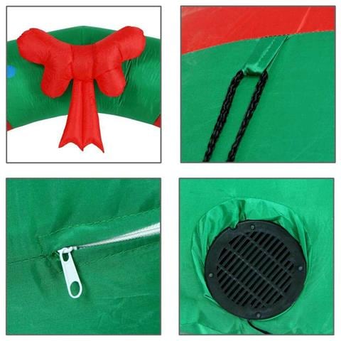 Arco Gonfiabile Natalizio Con Babbo Natale E Pupazzo Di Neve 300x240h Cm Esterno - Foto 4