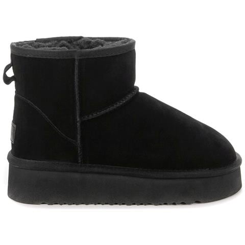 Black Casual Closed Booties Stivaletti Pelle Scamosciata /nabuk Scarpe Donna Nero Eu 37, 848990/02-06 - Foto 2