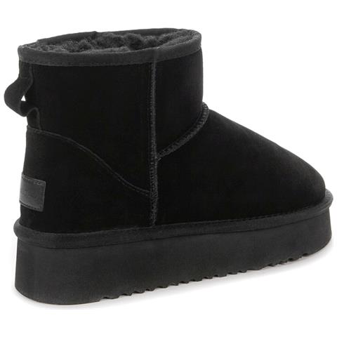 Black Casual Closed Booties Stivaletti Pelle Scamosciata /nabuk Scarpe Donna Nero Eu 37, 848990/02-06 - Foto 3