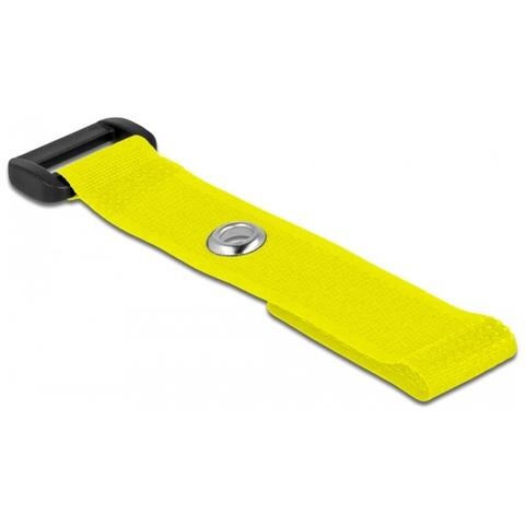 Fascetta per cavi a strappo con gancio e occhiello di fissaggio L 150 x L 20 mm giallo 5 pezzi - Foto 4