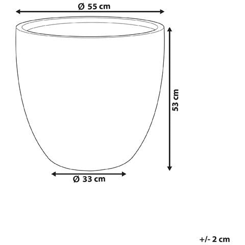 Vaso Per Piante Kannia 55 Cm Grigio Grafite - Foto 6