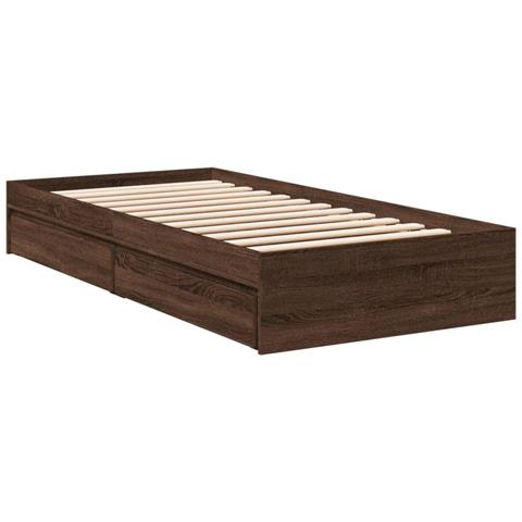 Giroletto Cassetti Rovere Marrone 75x190 Cm Legno Multistrato - Foto 3