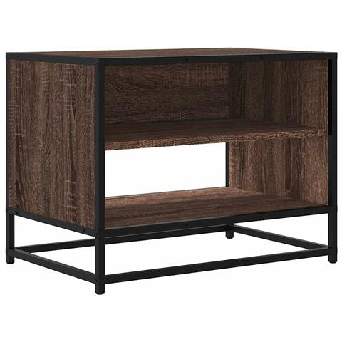 Mobile Tv Rovere Marrone 61x40x46 Cm Legno Multistrato Metallo - Foto 2