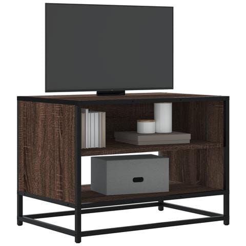 Mobile Tv Rovere Marrone 61x40x46 Cm Legno Multistrato Metallo - Foto 1