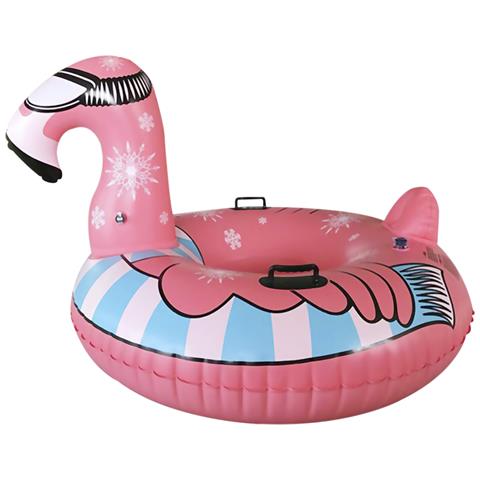 Dam  Tappetino Ibrido A Forma Di Flamenco, Per Neve E Acqua. Con Maniglie. 120x130 Cm. 120x130x90 Cm. Colore Rosa - Foto 2