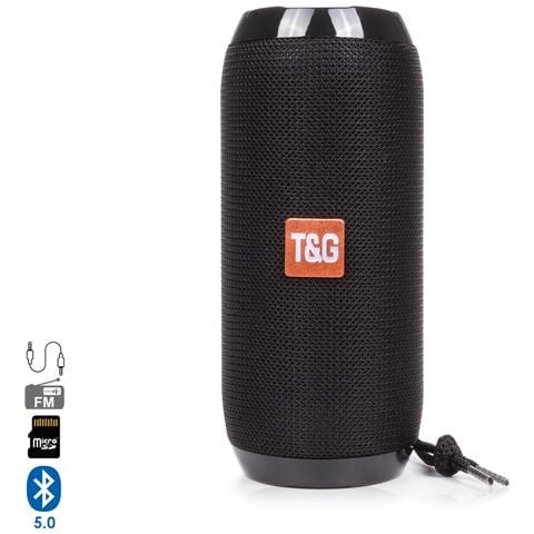 Tg-117 Altoparlante Portatile Bluetooth 5.0. Lettore Usb, Micro Sd, Radio Fm E Vivavoce. Ingresso Ausiliario Jack Da 3,5 Mm. 16x6x6 Cm. Colore Nero - Foto 1