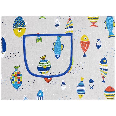 Pack 2 Pezzi Grembiule Alto Pettorina Cucina Chef Casa Con Tasche Pesci Colorati - Foto 2