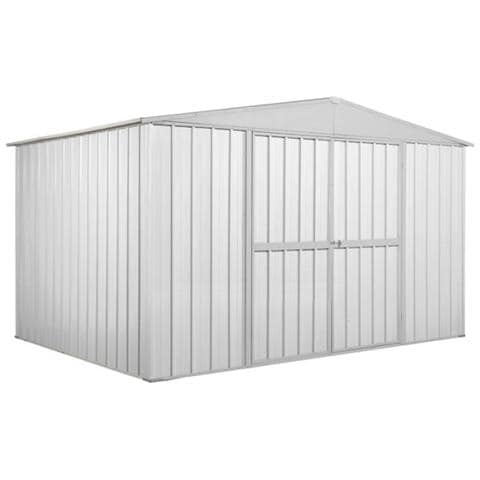 Box Attrezzi Giardino In Acciaio Zincato 360x260cm X H2.12m - 130kg - 9,36mq - Bianco - Foto 1