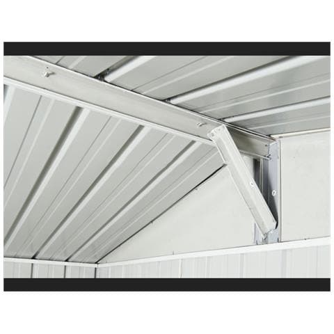 Box Attrezzi Giardino In Acciaio Zincato 360x260cm X H2.12m - 130kg - 9,36mq - Bianco - Foto 11