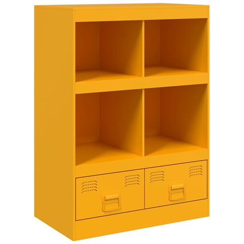 Credenza Giallo Senape 67x39x95 Cm In Acciaio - Foto 1