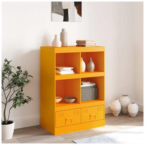 Credenza Giallo Senape 67x39x95 Cm In Acciaio - Foto 2