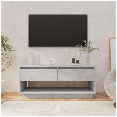 Mobile Tv Grigio Cemento 102x41x44 Cm In Truciolato - Foto 8