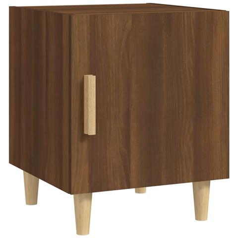 Comodino Rovere Marrone In Legno Multistrato - Foto 1