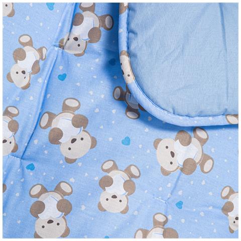 Trapunta Con Paracolpi Baby Kids Orsacchiotti In Cotone Colore Turchese Misura Baby - Foto 4