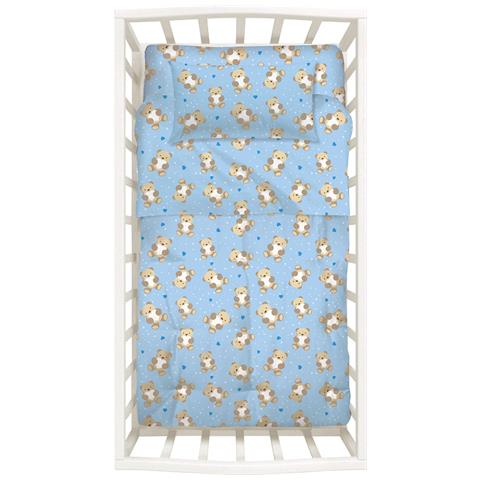 Trapunta Con Paracolpi Baby Kids Orsacchiotti In Cotone Colore Turchese Misura Baby - Foto 1