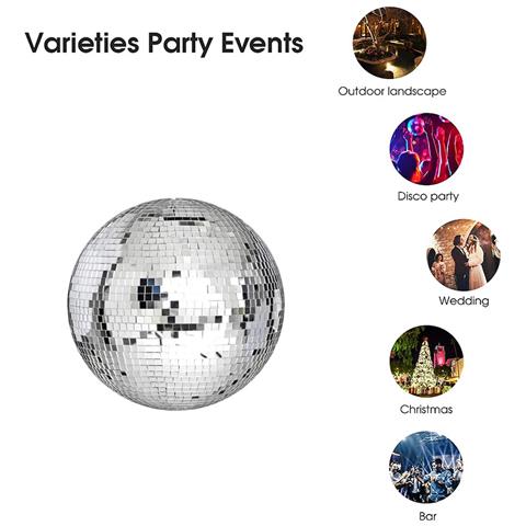 Sfera Da Discoteca Palla A Specchio, Sfera Riflettente Da 7 Cm Per Decorazioni Per Feste, Matrimoni, Eventi, Decorazioni Natalizie (6 Pezzi) - Foto 2
