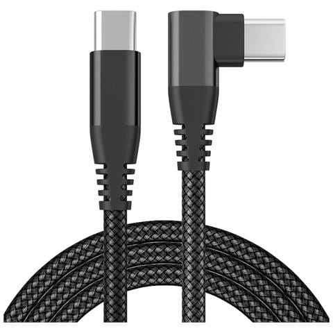 Caricatore Usb-c Con Connettore Ad Angolo Ricarica Rapida Pd Da 60 W Black 2 Metri - Foto 1