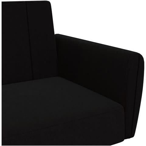 Divano Letto a 2 Posti Nero in Velluto - Foto 9